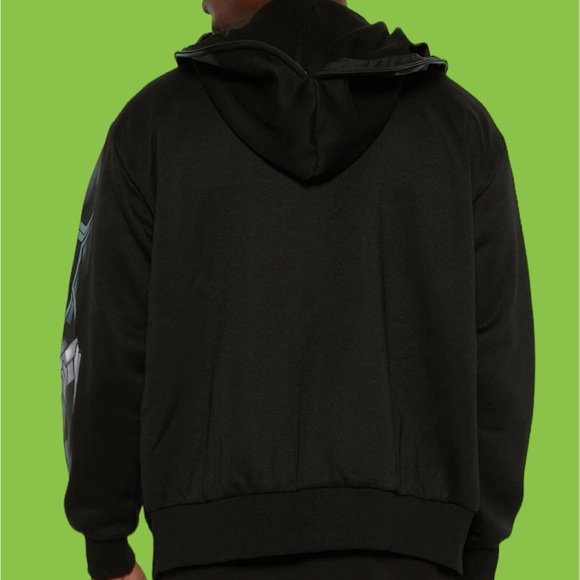 Mens Marvel Black Panther Full Zip Full Mask Costume Hoodie - Size L - Picture 4 of 7